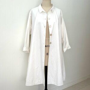 Meg By Design Matisse Jacket NWT White Swing Silhouette Minimalist Oversized S